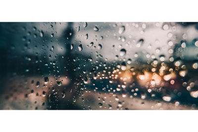 Raindrops on glass window