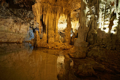 Rock formations in cave