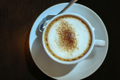 Close-up of coffee on table