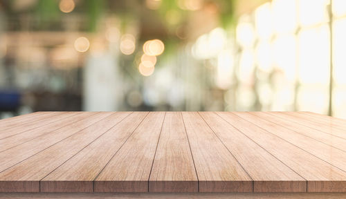 Close-up of empty table