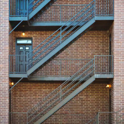 Low angle view of staircase in building