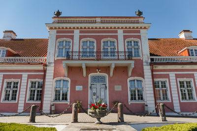 Low angle view of building against sky