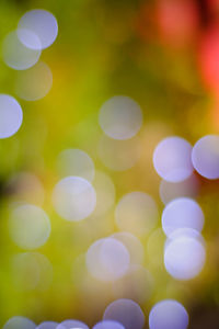 Defocused image of lights