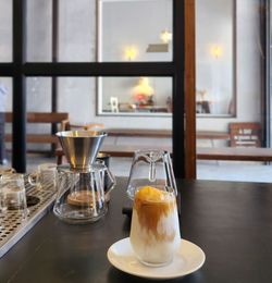 Close-up of drink on table