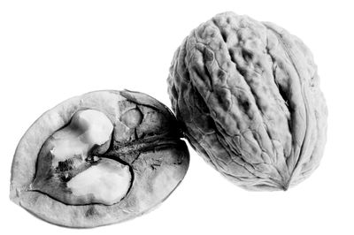 Close-up of fruits against white background