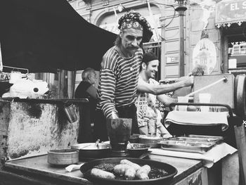 Man standing in kitchen