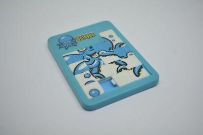 High angle view of text on white background