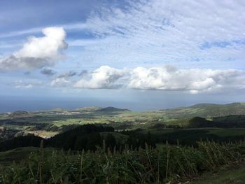 Scenic view of landscape against sky