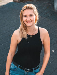 Portrait of a smiling young woman