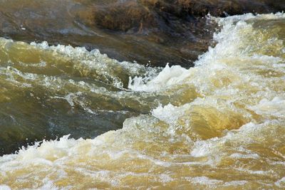 Close-up of water splashing on white background