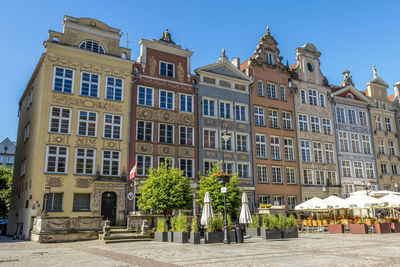 Beautiful architecture of the old town in gdansk