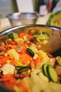 Close-up of meal served in bowl