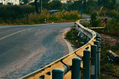 Close-up of guard rail