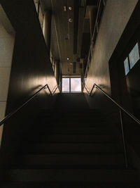Low angle view of staircase in building
