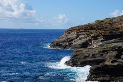 Scenic view of sea against sky