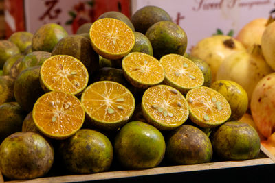 Close-up of fruits for sale in market