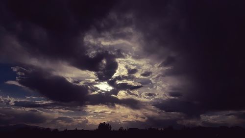 Low angle view of storm clouds in sky