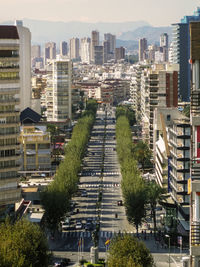 View of the avenida mediterraneo, in the tourist city of benidorm, alicante, spain