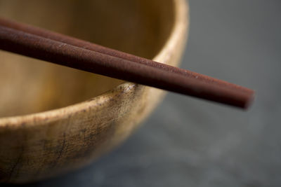 Close-up of bowl on table