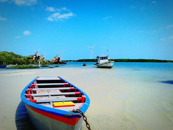 Boats in sea