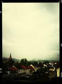 High angle shot of townscape