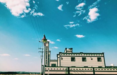 Low angle view of building against sky