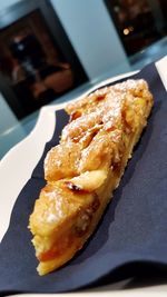 Close-up of bread in plate