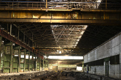 Interior of abandoned building