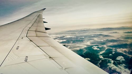 Aerial view of sea against sky