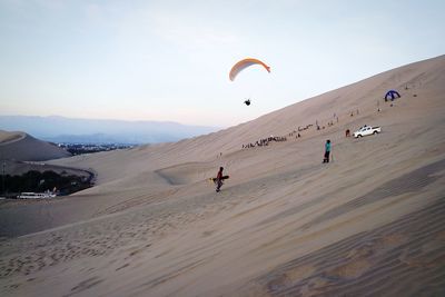 Scenic view of desert against sky