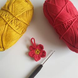 High angle view of red art on table