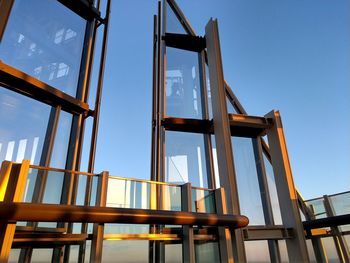 Low angle view of building against clear sky