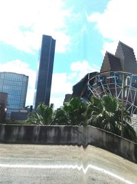 Modern skyscrapers against sky in city