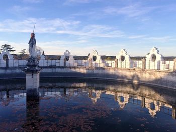 Reflection of built structures in water