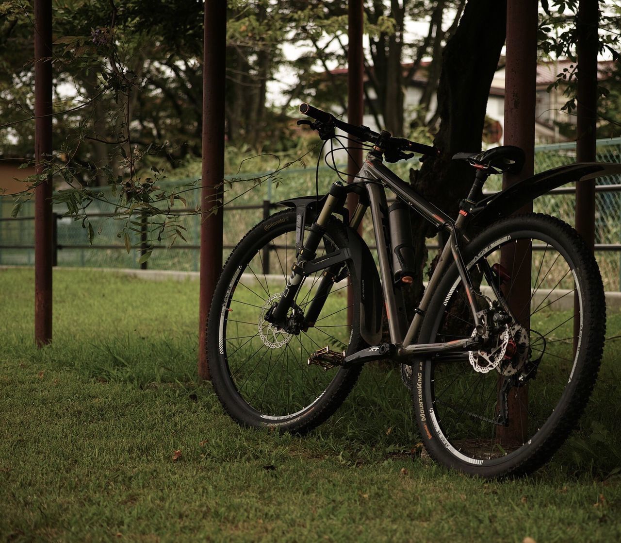 BICYCLE PARKED IN PARK