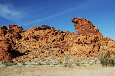 Rock formations against sky at valley of fire state park