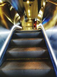View of escalator at subway station