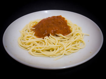 Close-up of meal served in plate