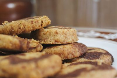 Close-up of cookies on table