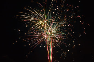 Low angle view of firework display at night7