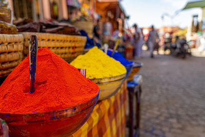 Close-up of food for sale at market stall