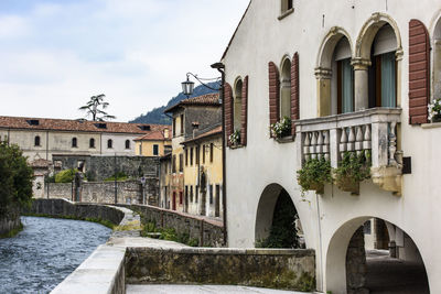 Ancient village of serravalle. imprint of venice. vittorio veneto, italy