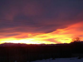 Scenic view of landscape against sky during sunset