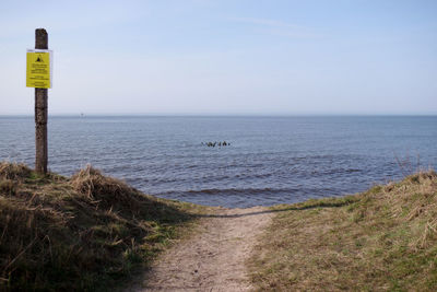 Scenic view of sea against sky