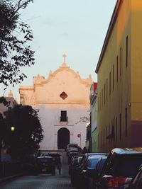 High angle view of church