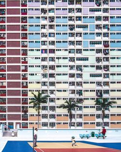 Residential building in city