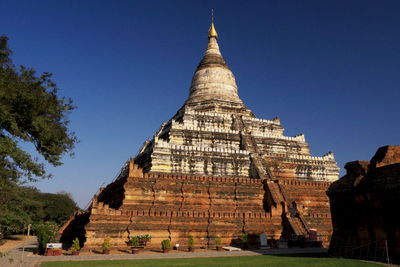 Panoramic view of temple building against sky