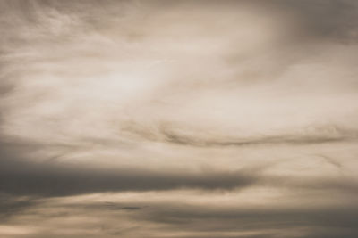 Low angle view of storm clouds in sky