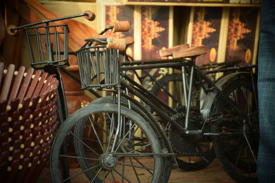 Toy bicycles in store