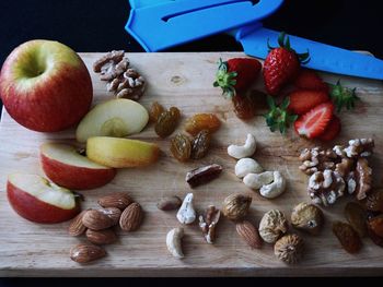 Close up of food on wood